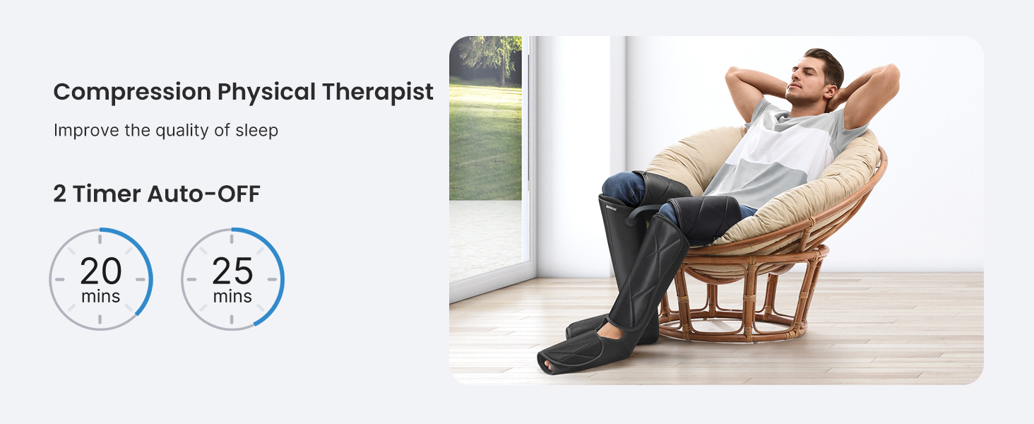 RENPHO Leg Massager FSA HSA Eligible, Compression Foot Leg Calf Thigh Massage