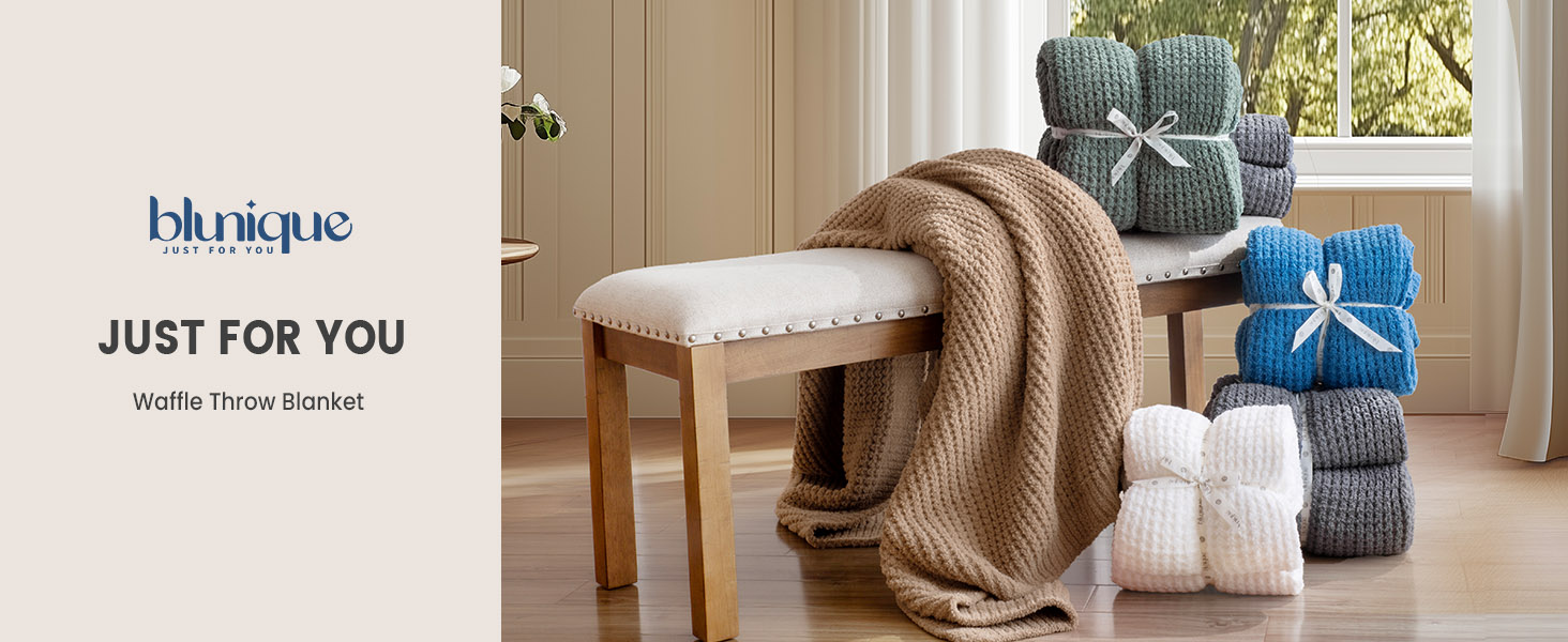 waffle throw blanket, blanket for women, soft blanket gift for housewarming birthday chrismars