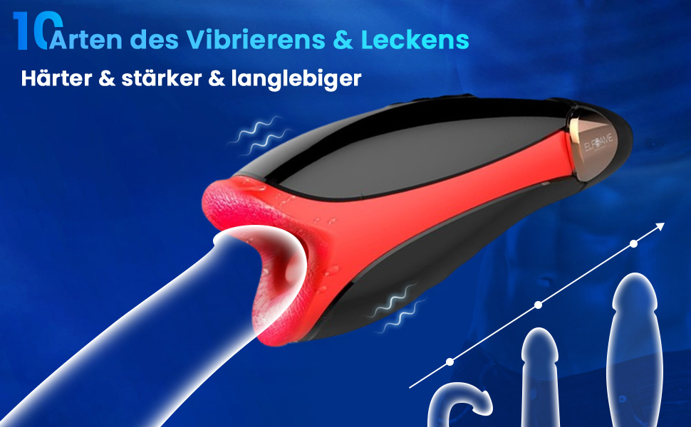 Elektrischer Masturbator Cup 10 Vibration und Heizfunktion