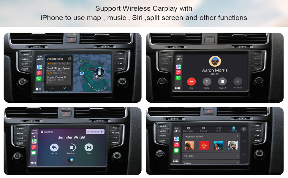 Sunweyer Plug & Play Draadloze CarPlayadapter Ondersteuning Fabriek