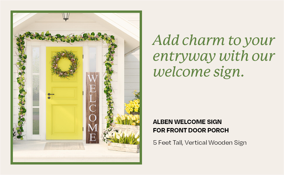 entryway door welcome sign wood porch standing outdoor vertical tall for large pallet indoor