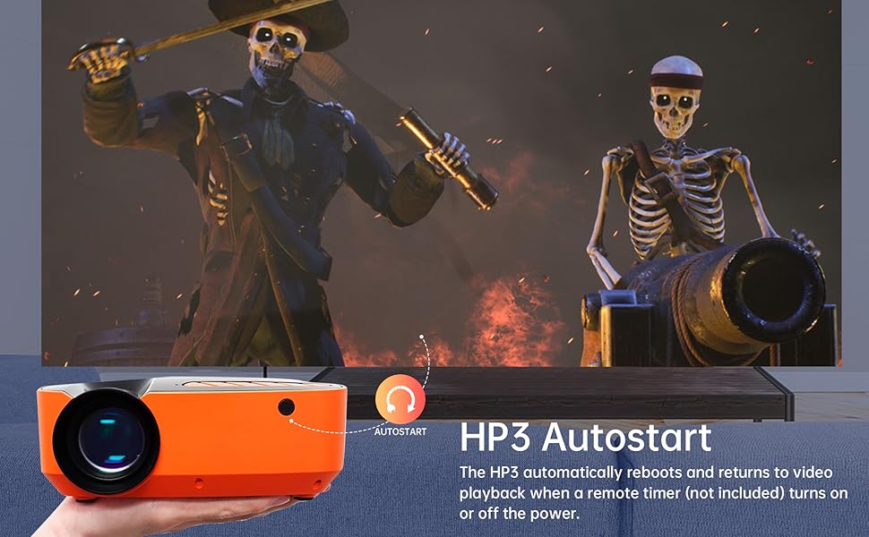 AAXA HP3 Halloween Projector for Haunted Windows, Auto