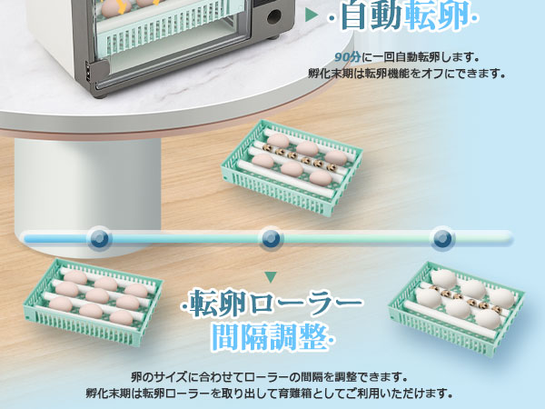 Amazon.co.jp: Moongiantgo 全自動孵卵器 ふ卵器 【多機能最新型