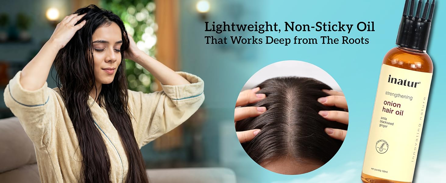 Lightweight, Non-Sticky Oil, For Daily Use, Strengthen Hair Roots, Deeply Nourishes.