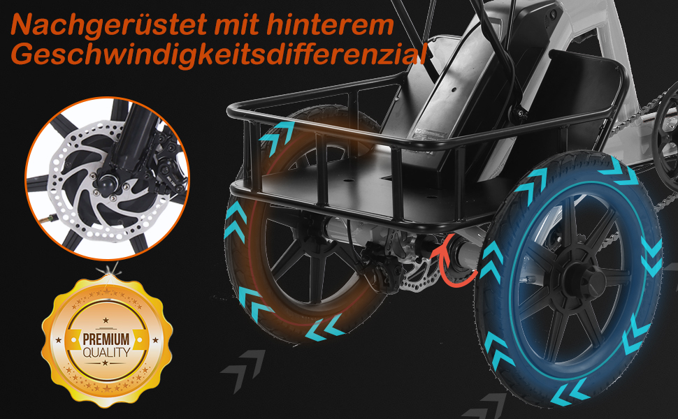 Electric three-wheeled bike