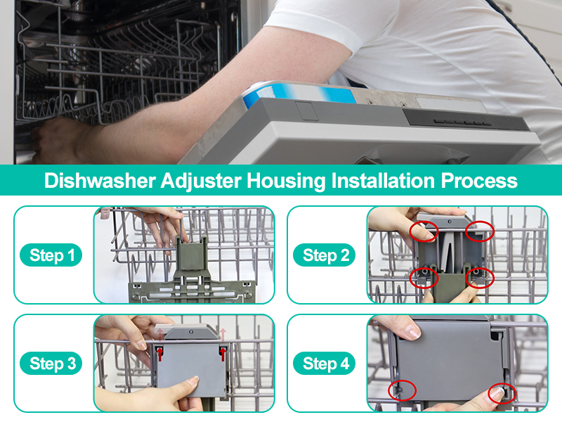 Upgraded W10195372 W10195373 Dishwasher Dishrack Adjuster