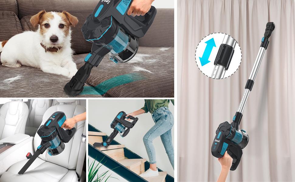 Buy Today INSE Cordless Vacuum Cleaner, Stick Vacuum with Powerful Suction, 6-in-1 Lightweight ...