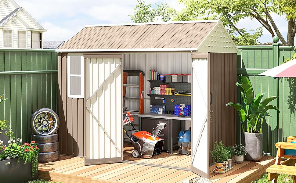 どいやん Amazon.com : OC Orange-Casual 8 x 6 FT Outdoor Storage Shed