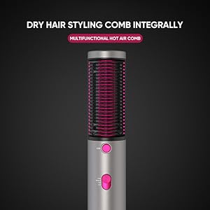 3 IN 1 Professional Hair Dryer & Brush 7 Hair Comb Straightener