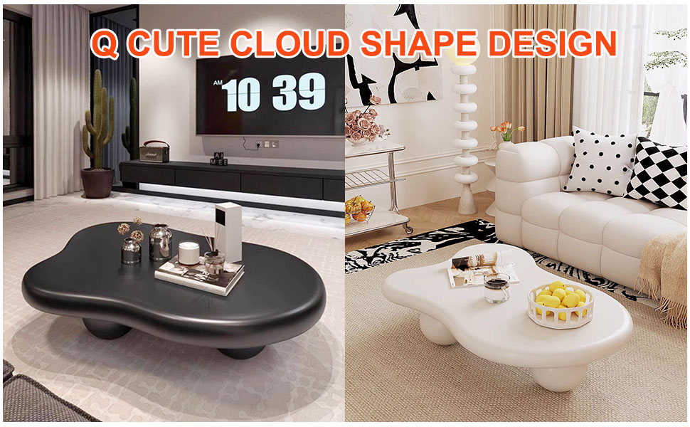 Cloud Shaped Coffee Table Irregular Coffee Table Cute