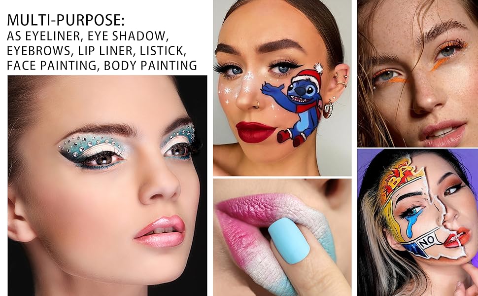 20 Colorful Eyeliner Pen Set, Eye Shadow Pencil, Pearl