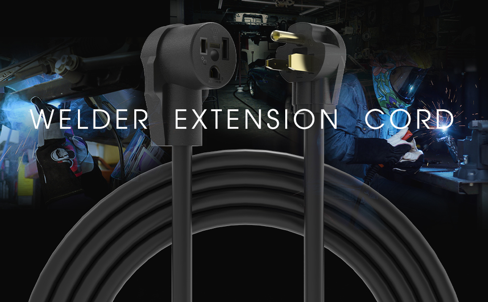 YESWELDER 40ft 250 Volt Welder Extension Cord 10 AWG Power
