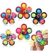 SCIONE 6Pack Pop Fidget Spinners, Sensory Fidget Toys for Kids 8-12 4-8 Bulk, ADHD Autism Fidget ...