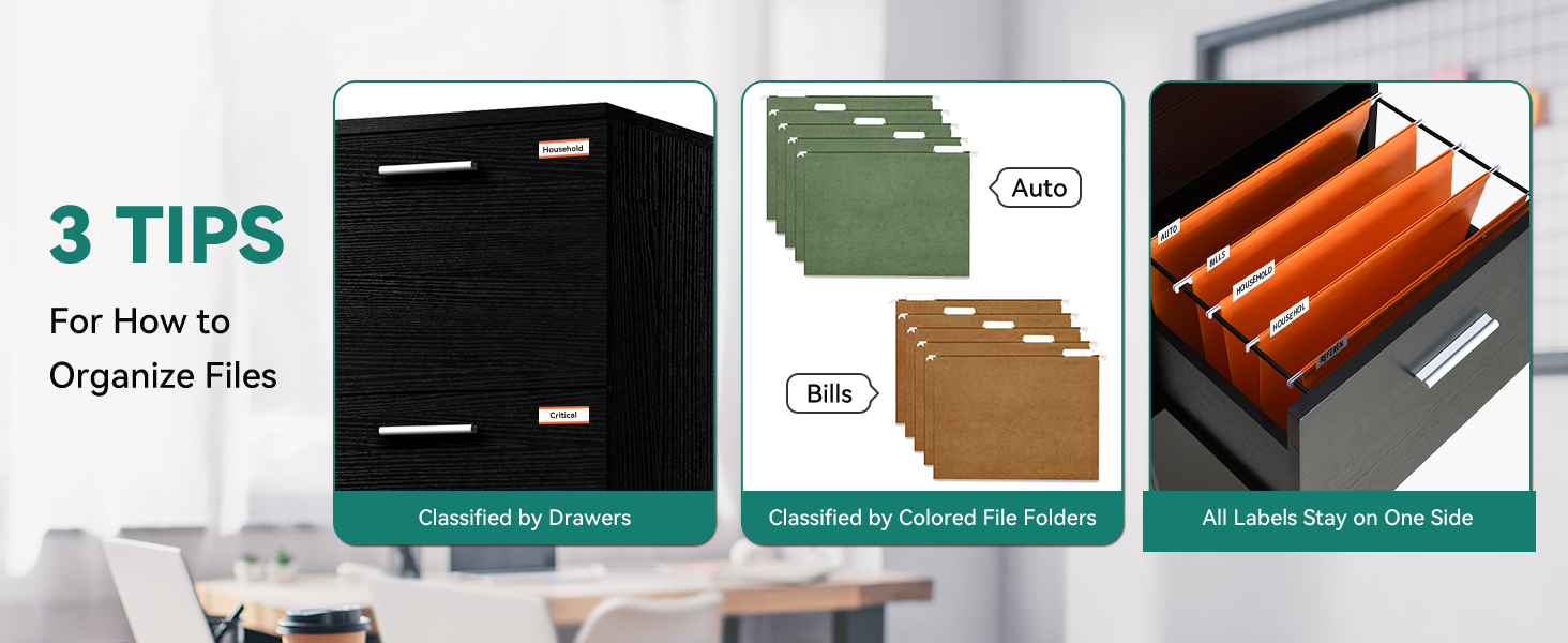 YITAHOME 4 Drawer File with Lock, Chests of Drawers