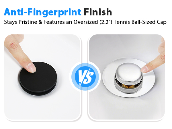 Bathroom Sink Drain Pop-up Bathroom Sink Stopper Vanity Vessel Hair Catcher Anti-Clog Strainer