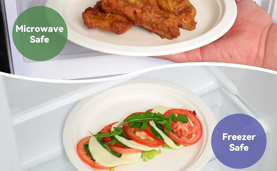 GreFusion 9 Inch Strong Paper Plates [125 Pack] Heavy Duty Disposable