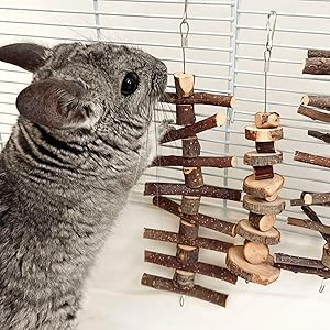 Small Animal Chews Toy Natural Apple Wood Block Cage Hanging Molars Treats Snack for Hamsters