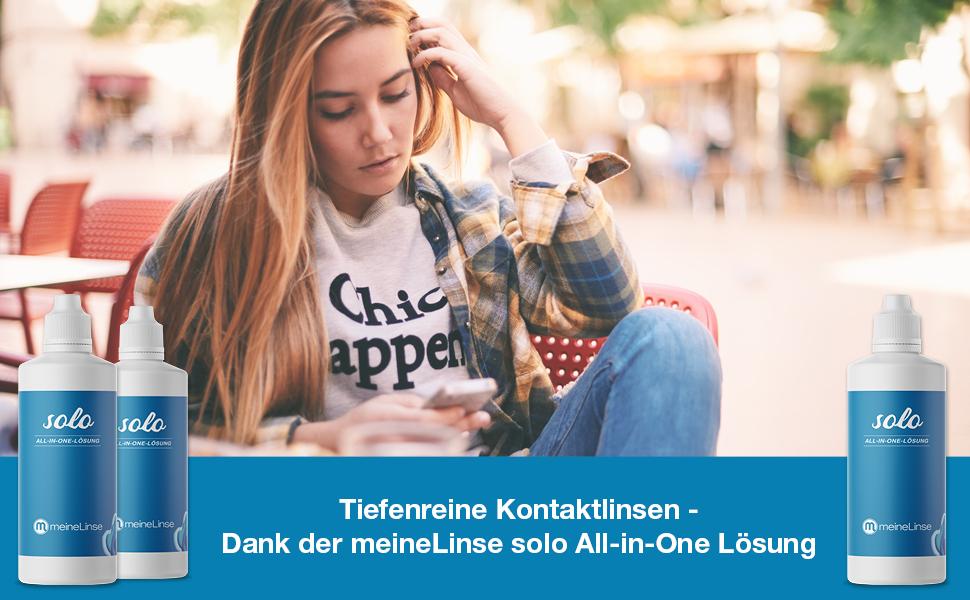 meineLinse (ehemals Oculsoft) Solo AllinOne Lösung 2 x 360ml Pflegemittel für Kontaktlinsen