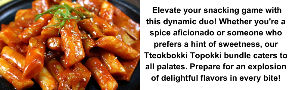 Original Rice Cake Tteokbokki Spicy and Sweet Sauce Bundle Set Instant Korean Food Snacks