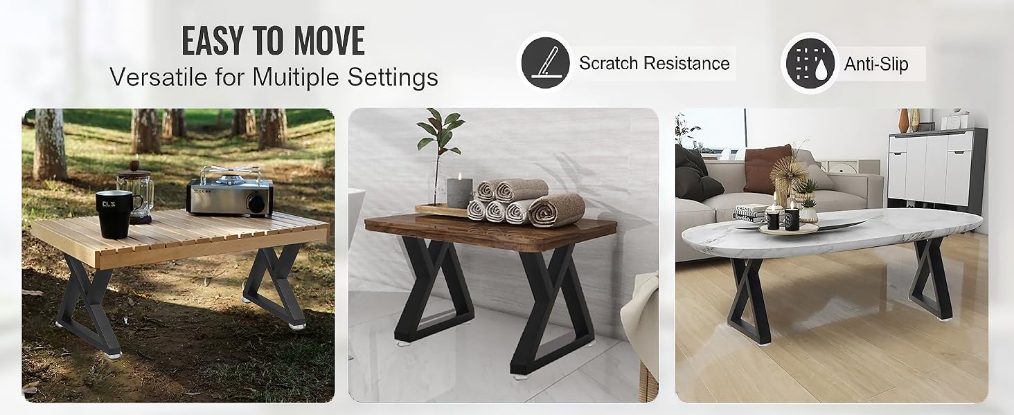 YCFHFC 16 Inch Metal Bench Coffee Table Legs, Heavy Duty