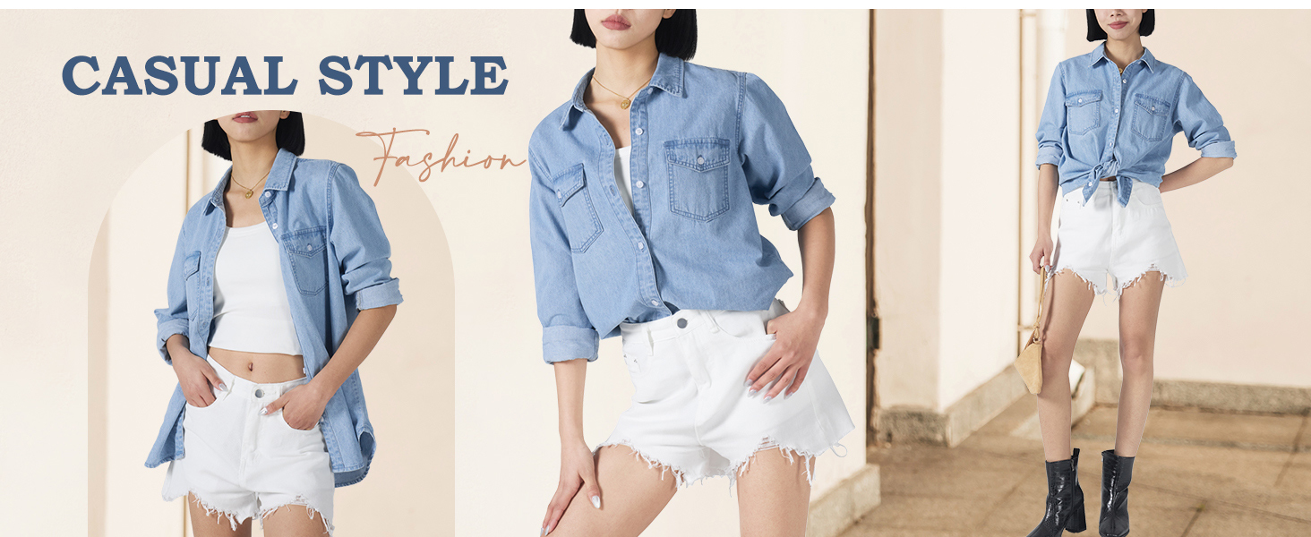 jean shirts for women denim