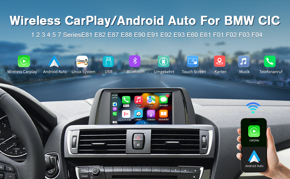 Amazon.com: Wireless CarPlay/Android Auto for BMW CIC 1 2 3