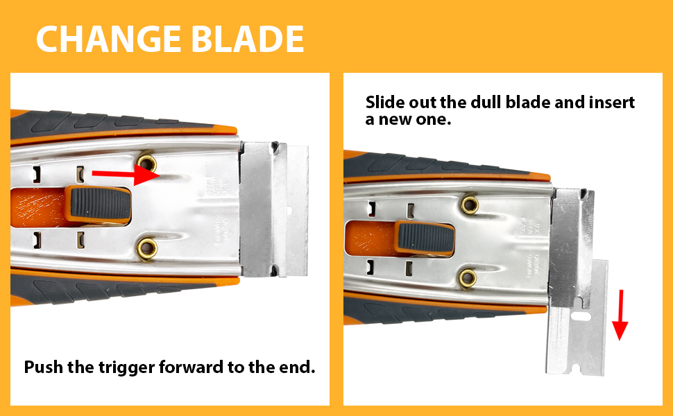 XW Razor Blade Scraper Set, Putty Knife Paint Scraper with Quick Blade Change, Extra 20 Blades