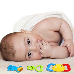 High-quality baby toys,Baby-safe rattles and teethers , Colorful baby rattles sensory toysSPN-REESC