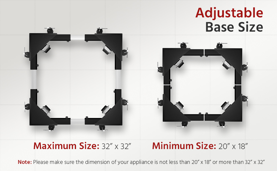 Washing machine stand refrigerator trolley heavy duty air cooler dishwasher portable adjustable
