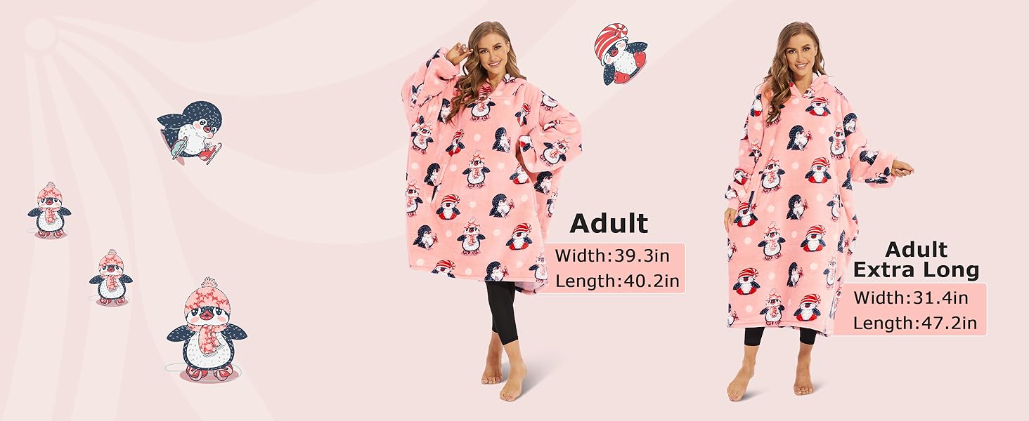 Venustas Wearable Blanket Hoodie, Oversized Sherpa Hooded