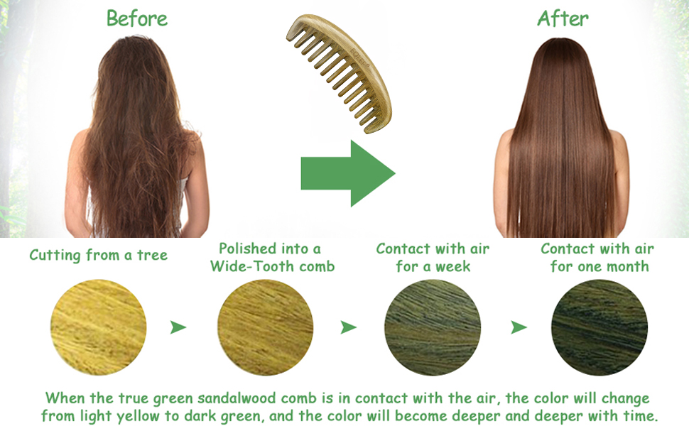 Green Sandalwood Comb