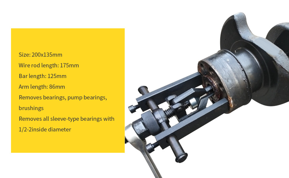 Qiilu Pilot Bearing Puller, 3 Jaw Bearing Puller Bushing Gear Extractor