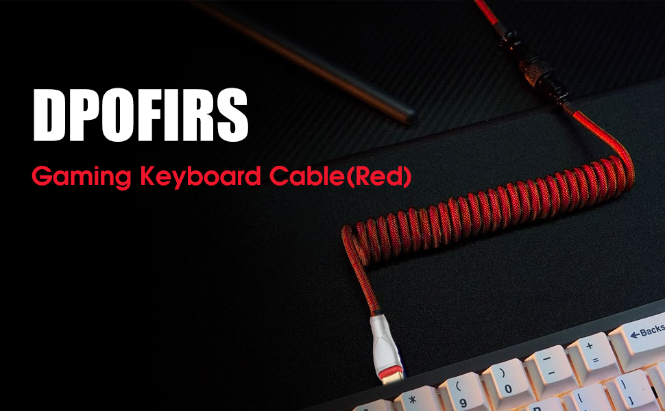 Dpofirs Custom Coiled Keyboard Cable, Mechanical Keyboard