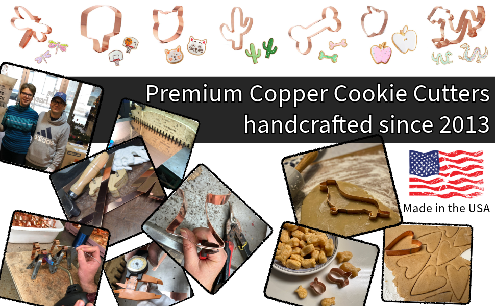 Large Jack-o-lantern Halloween Pumpkin Cookie Cutter 5 Piece Set, Copper Halloween Gifts