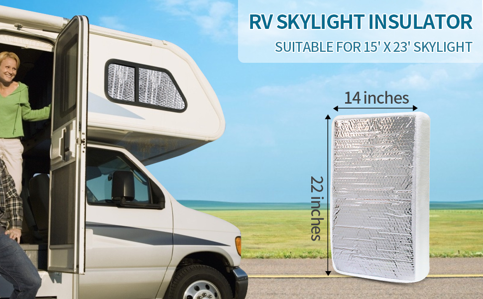 RV Vent Insulator 22″x14″x3″ RV Skylight Cover with