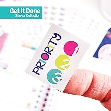 Get it Done Planner Stickers Variety Set for Productivity, Goal Setting, Priority, Checklist, To Do