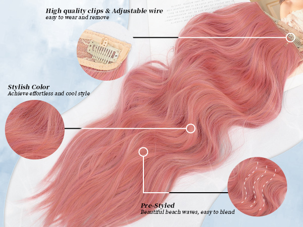 ヘアアクセサリー Pink Spais Pastel Pink Lace Front Wig | WigIsFashion – Wig Is Fashion