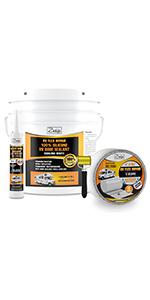 Ziollo RV Flex Repair Tape Kit (1 Tape, 1 Tube and 1 G Can)