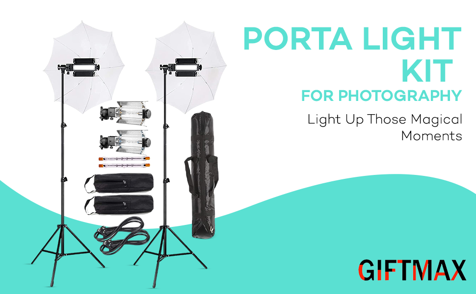 Buy GIFTMAX Umbrella Light Kit for Photography Studio with 20 Watt