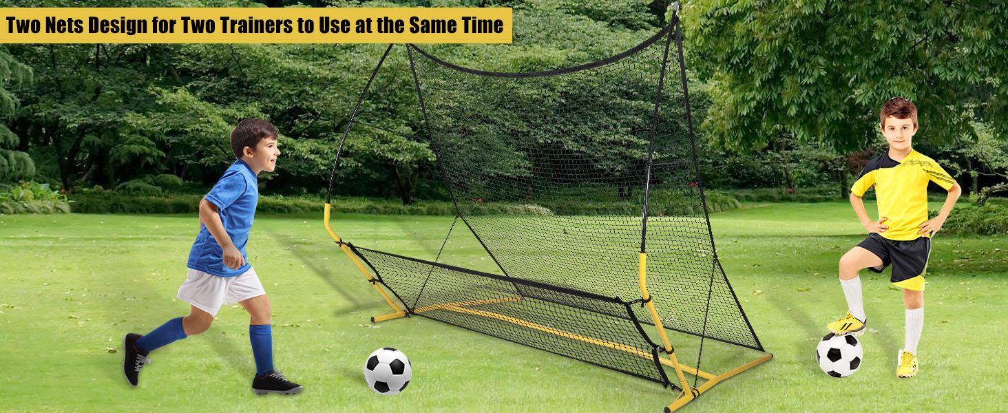 Lineslife Portable Soccer Rebounder Net, Dual Side Soccer