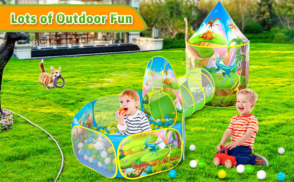 kids play ball pit with tent outdoor