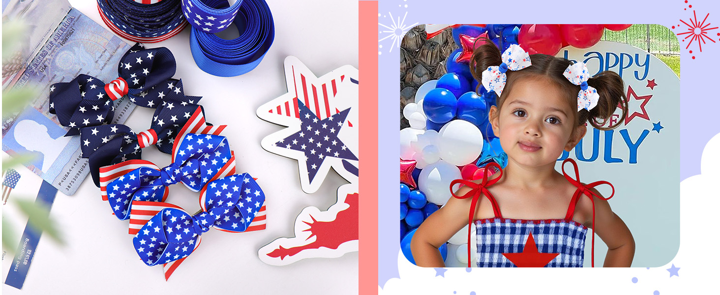 Girls Hair Clips with Bows