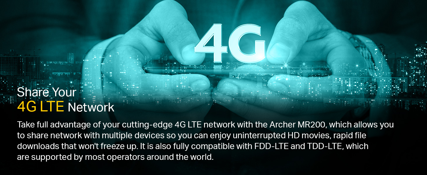 Archer MR200 AC750 Wireless Dual Band 4G LTE Router