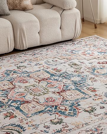 Washable Rugs Living Room Non Slip Area Rugs for Bedroom