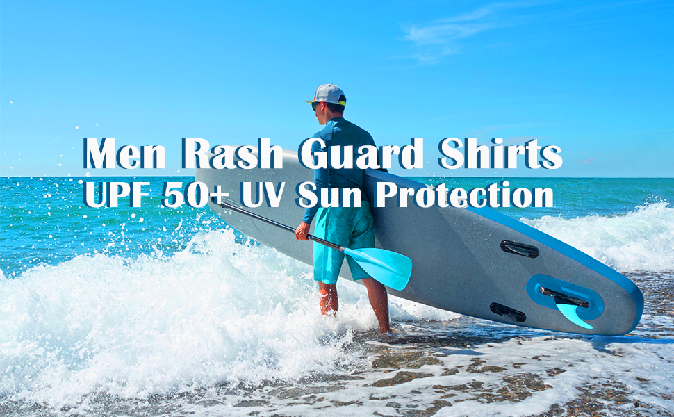 BALEAF Men's Short Sleeve Rashguard Swim Shirt UPF 50+ Sun Protection