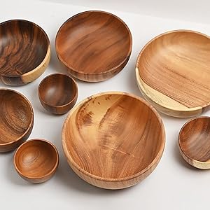 木製ボウル 自然形状 手作り Amazon.co.jp: ボウル 木製 チーク 天然木 サラダボウル