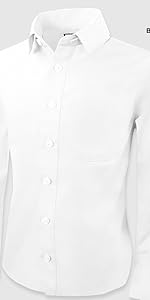 Black n Bianco Boys Oxford Long Sleeve Dress Shirt