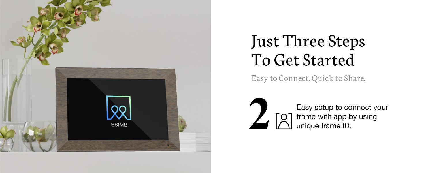 BSIMB 32GB WiFi Digital Photo Frame10.1 Inch HD IPS Touch Screen