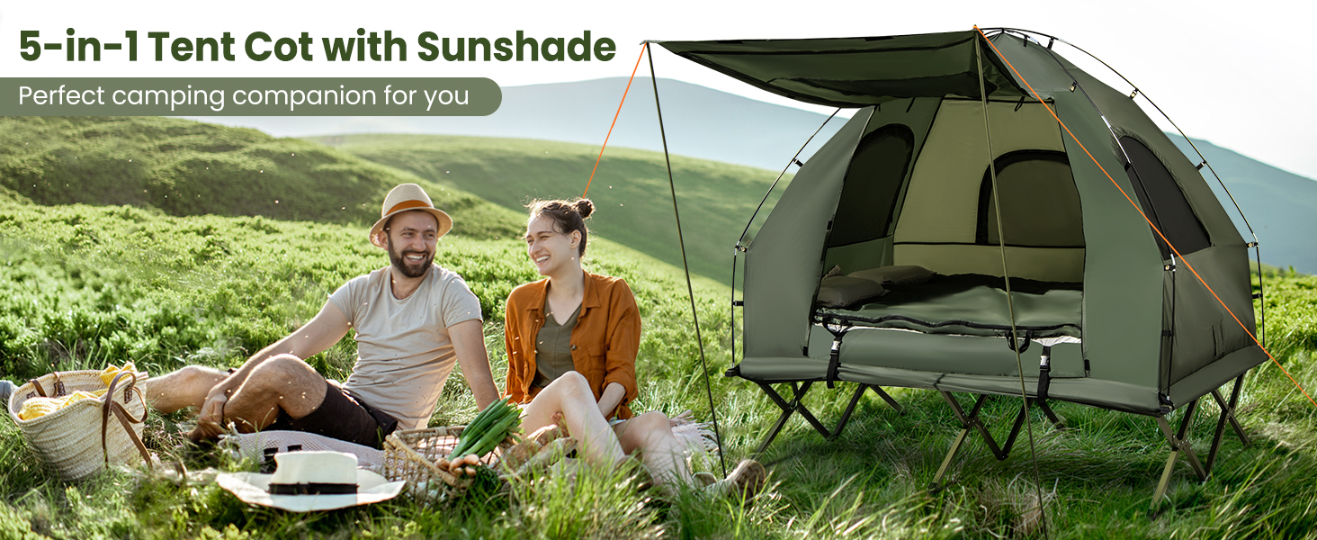 5 in 1 Foldable Camping Tent
