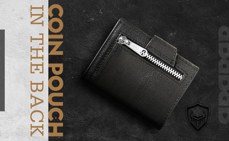 BLACKSTEELE Trifold Wallets for Men RFID Genuine Leather Slim Mens